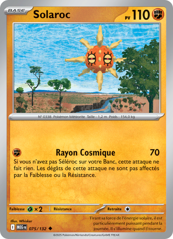 Solaroc 075 — Méga-Évolution (French Pokémon TCG card)