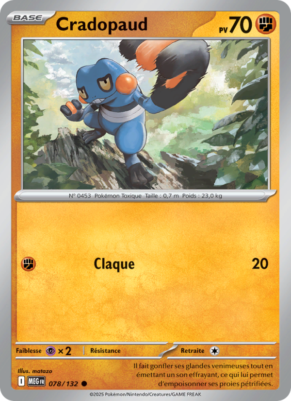 Cradopaud 078 — Méga-Évolution (French Pokémon TCG card)
