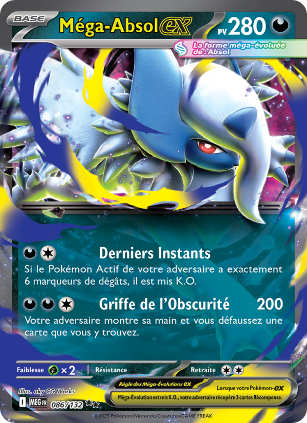 Méga-Absol-ex 086 — Méga-Évolution (French Pokémon TCG card)