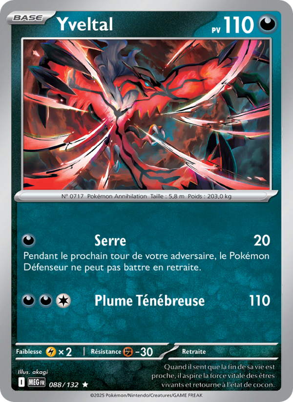 Yveltal 088 — Méga-Évolution (French Pokémon TCG card)