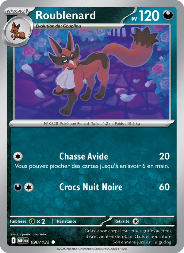 Roublenard 090 — Méga-Évolution (French Pokémon TCG card)