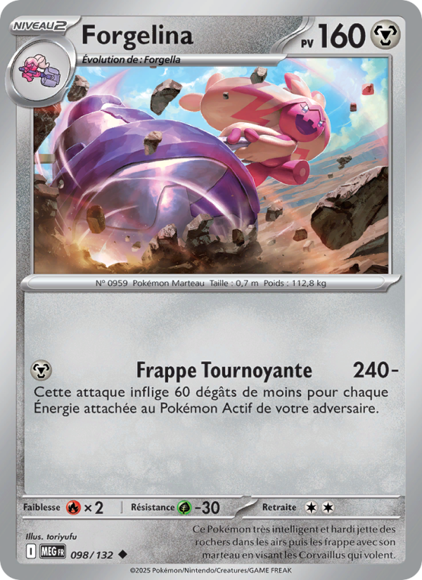 Forgelina 098 — Méga-Évolution (French Pokémon TCG card)