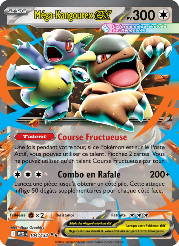 Méga-Kangourex-ex 104 — Méga-Évolution (French Pokémon TCG card)