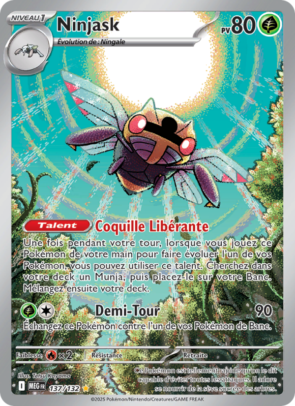 Ninjask 137 — Méga-Évolution (French Pokémon TCG card)