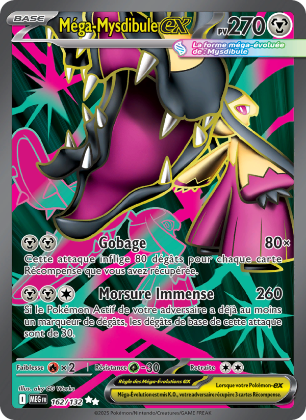 Méga-Mysdibule-ex 162 — Méga-Évolution (French Pokémon TCG card)