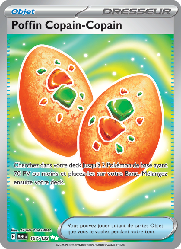 Poffin Copain-Copain 167 — Méga-Évolution (French Pokémon TCG card)