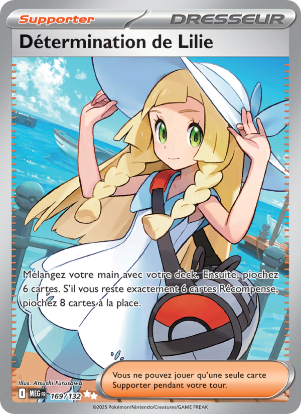 Détermination de Lilie 169 — Méga-Évolution (French Pokémon TCG card)
