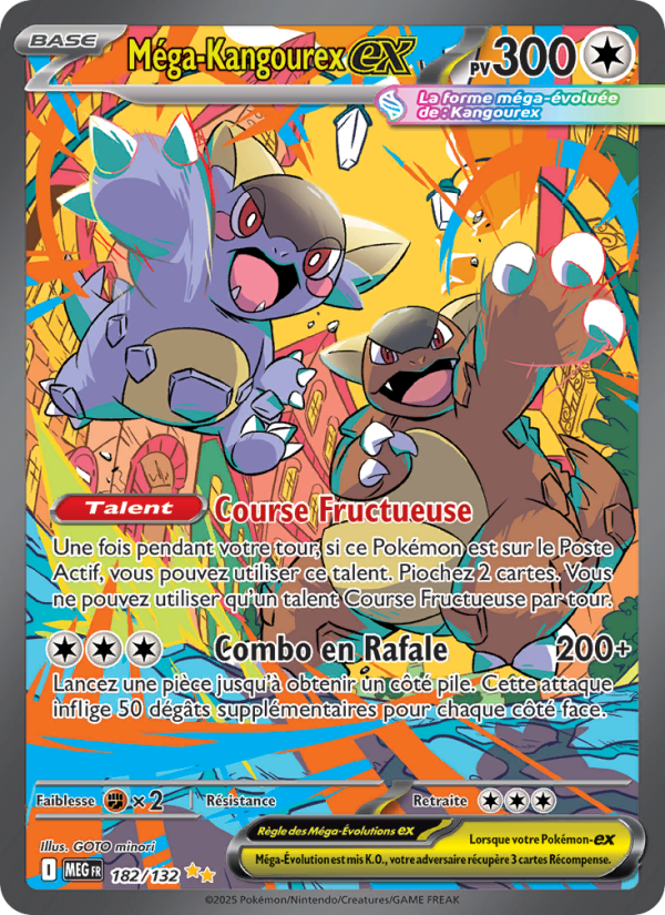 Méga-Kangourex-ex 182 — Méga-Évolution (French Pokémon TCG card)