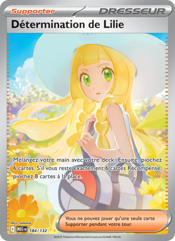 Détermination de Lilie 184 — Méga-Évolution (French Pokémon TCG card)