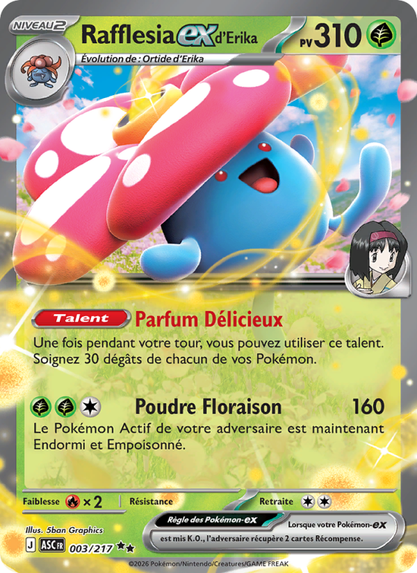Rafflesia-ex d'Erika 003 — Héros Transcendants (French Pokémon TCG card)