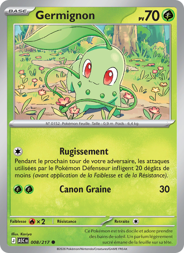 Germignon 008 — Héros Transcendants (French Pokémon TCG card)