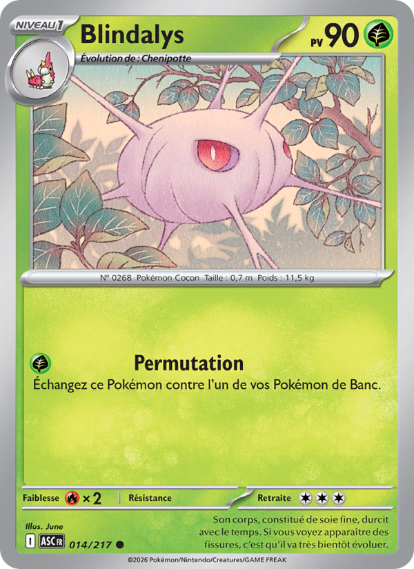 Blindalys 014 — Héros Transcendants (French Pokémon TCG card)