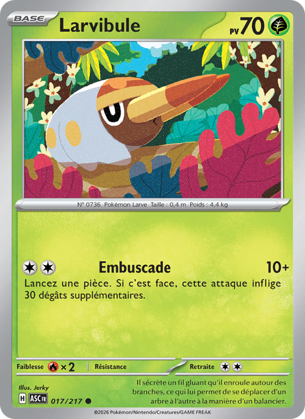 Larvibule 017 — Héros Transcendants (French Pokémon TCG card)