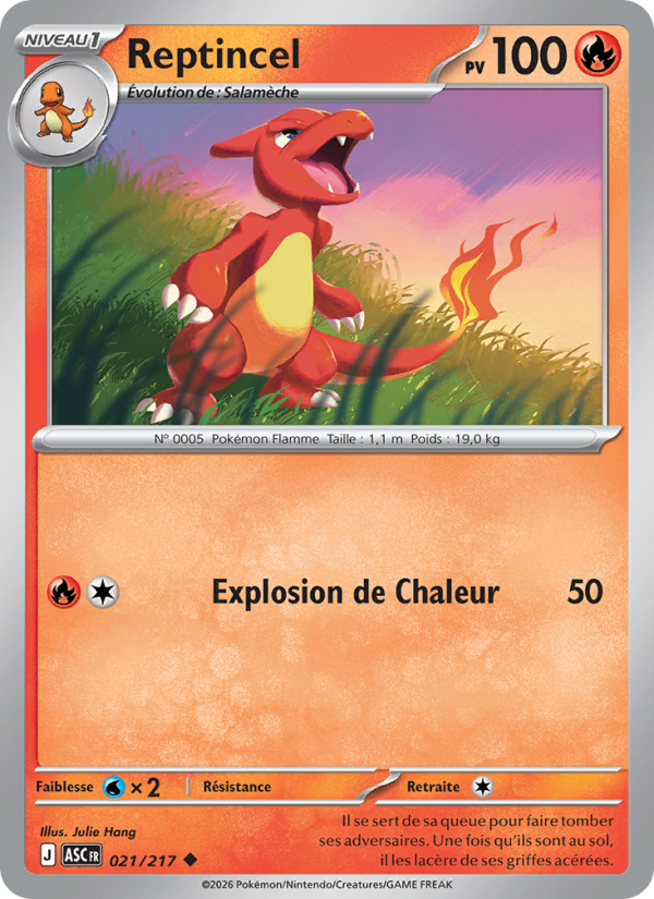 Reptincel 021 — Héros Transcendants (French Pokémon TCG card)
