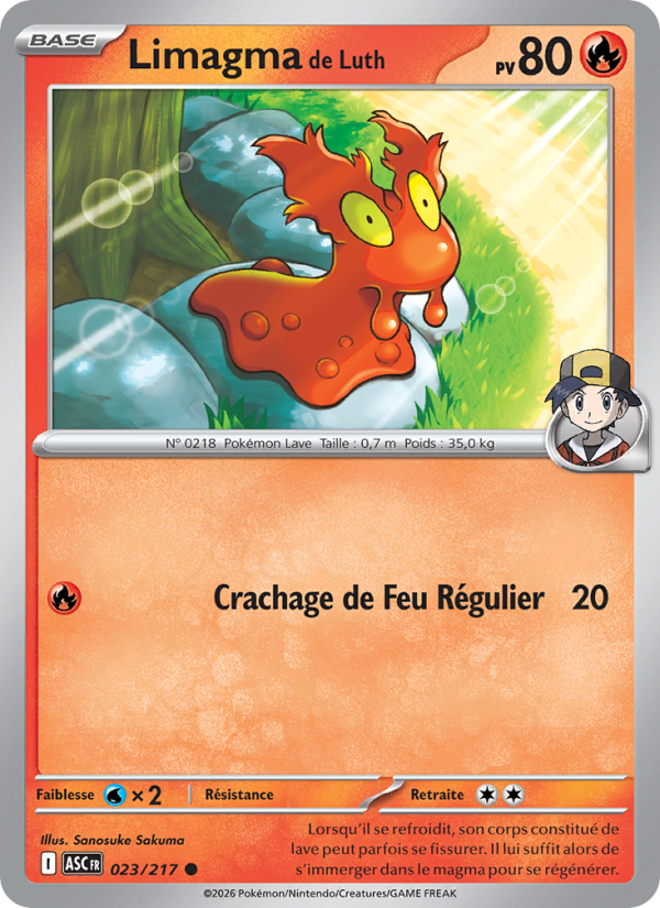 Limagma de Luth 023 — Héros Transcendants (French Pokémon TCG card)