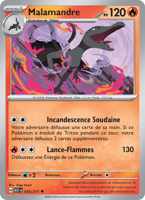Malamandre 035 — Héros Transcendants (French Pokémon TCG card)