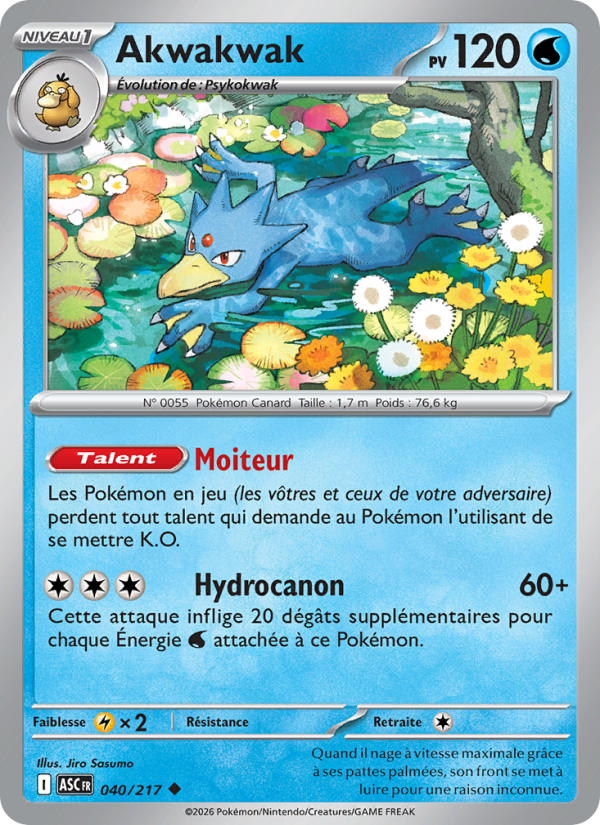 Akwakwak 040 — Héros Transcendants (French Pokémon TCG card)