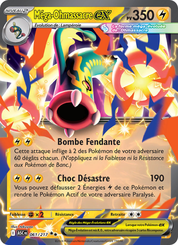 Méga-Ohmassacre-ex 061 — Héros Transcendants (French Pokémon TCG card)