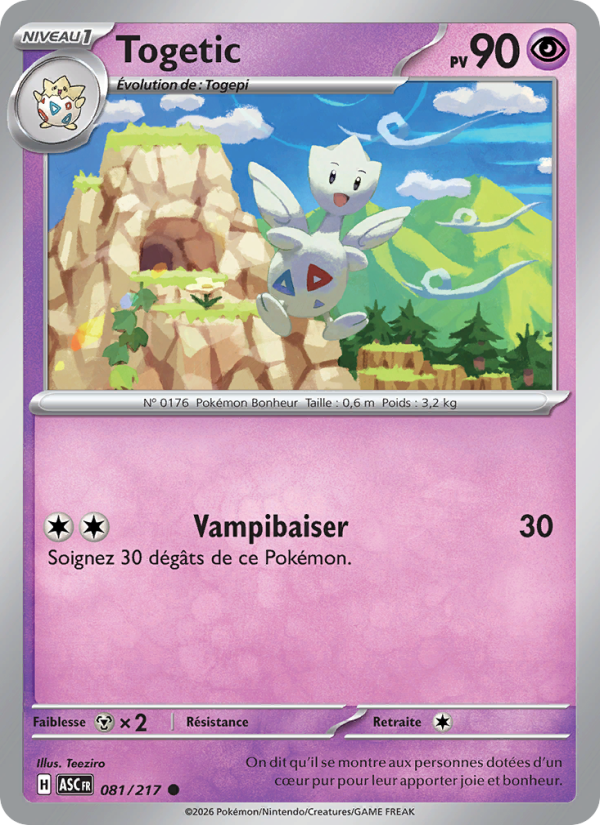 Togetic 081 — Héros Transcendants (French Pokémon TCG card)