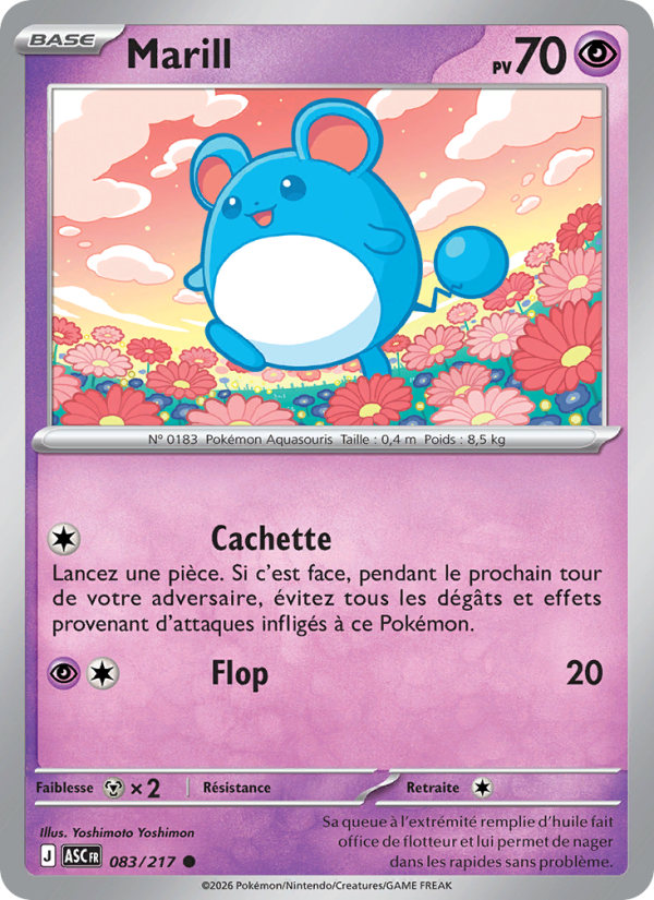 Marill 083 — Héros Transcendants (French Pokémon TCG card)