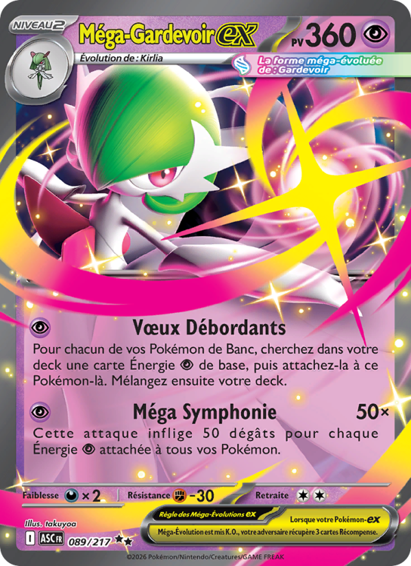 Méga-Gardevoir-ex 089 — Héros Transcendants (French Pokémon TCG card)