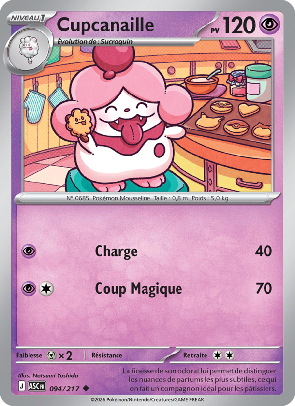 Cupcanaille 094 — Héros Transcendants (French Pokémon TCG card)