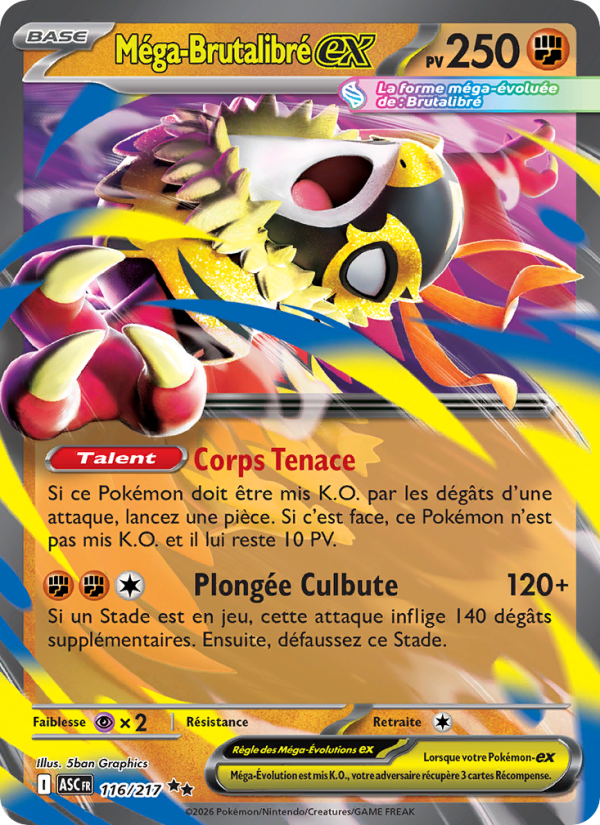 Méga-Brutalibré-ex 116 — Héros Transcendants (French Pokémon TCG card)