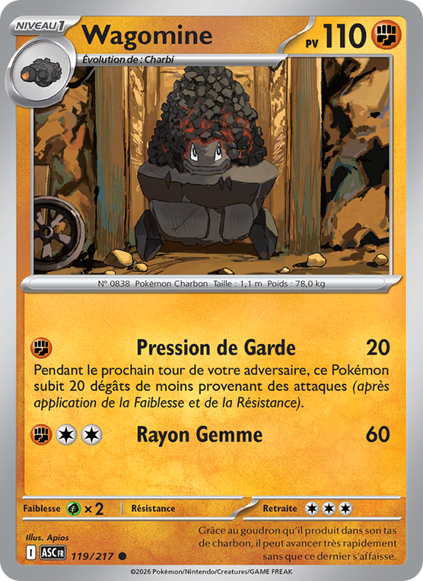 Wagomine 119 — Héros Transcendants (French Pokémon TCG card)