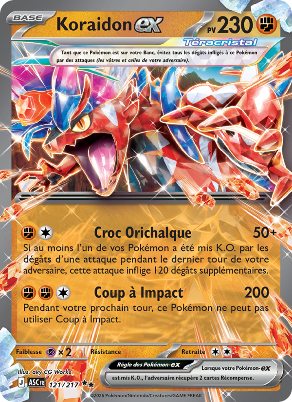 Koraidon-ex 121 — Héros Transcendants (French Pokémon TCG card)