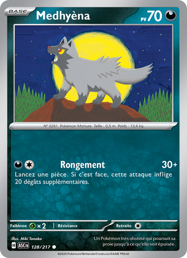 Medhyèna 128 — Héros Transcendants (French Pokémon TCG card)