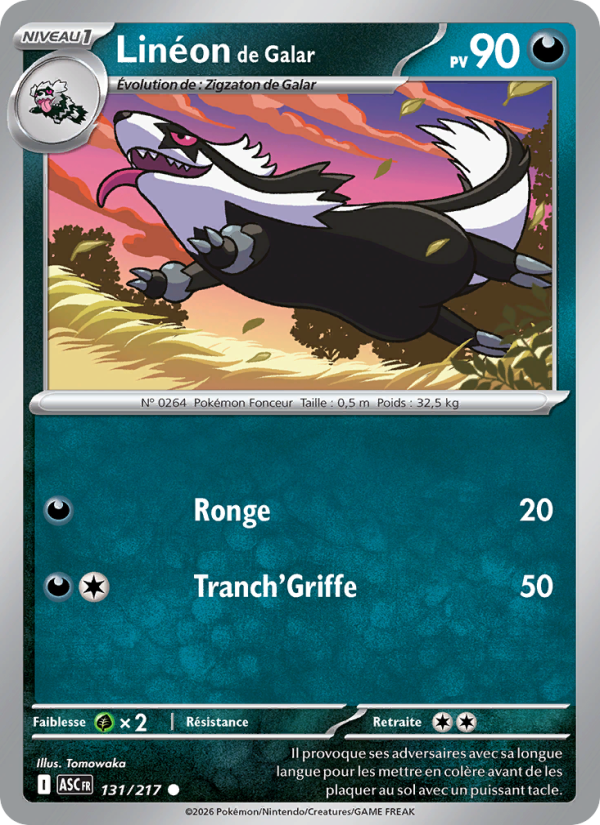 Linéon de Galar 131 — Héros Transcendants (French Pokémon TCG card)