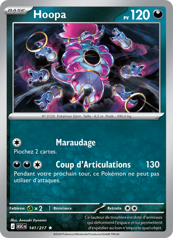 Hoopa 141 — Héros Transcendants (French Pokémon TCG card)