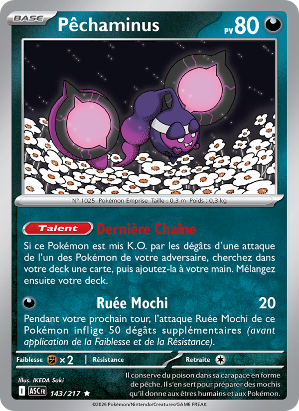 Pêchaminus 143 — Héros Transcendants (French Pokémon TCG card)