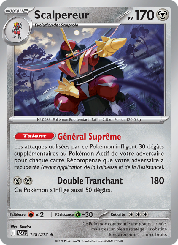 Scalpereur 148 — Héros Transcendants (French Pokémon TCG card)