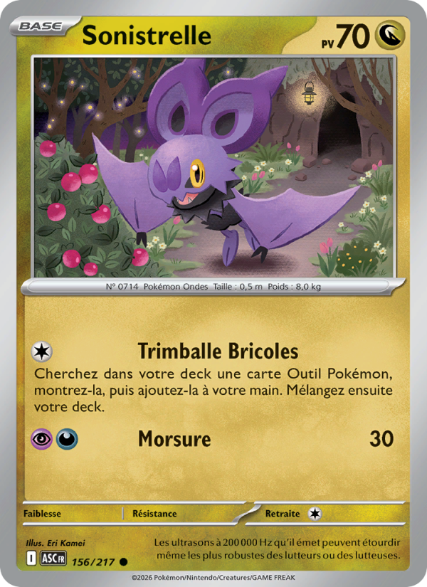Sonistrelle 156 — Héros Transcendants (French Pokémon TCG card)