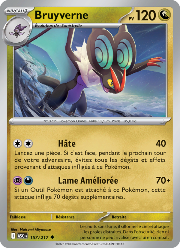 Bruyverne 157 — Héros Transcendants (French Pokémon TCG card)