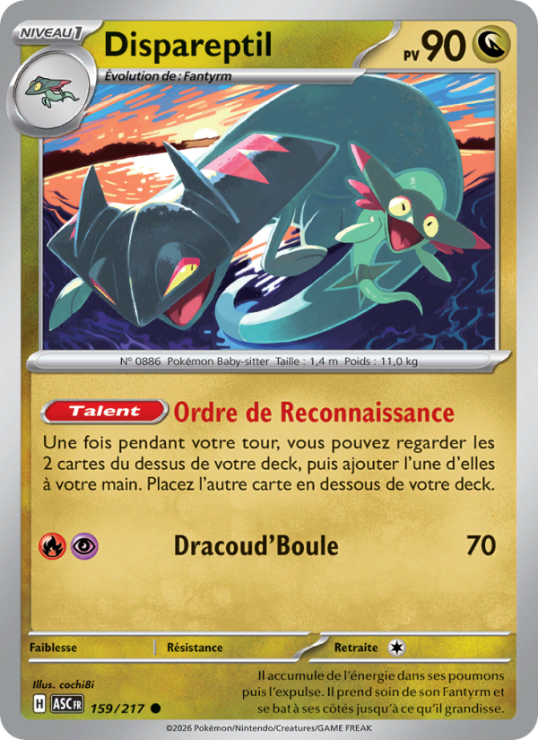 Dispareptil 159 — Héros Transcendants (French Pokémon TCG card)