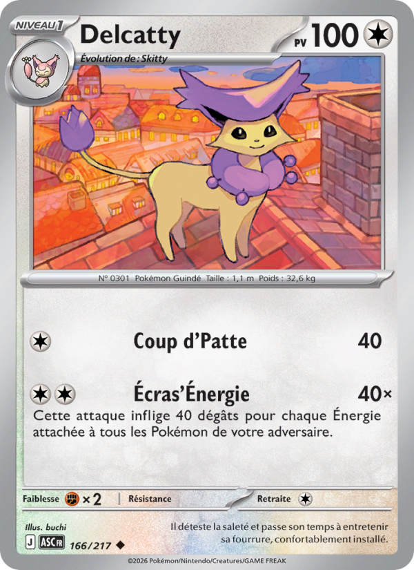Delcatty 166 — Héros Transcendants (French Pokémon TCG card)