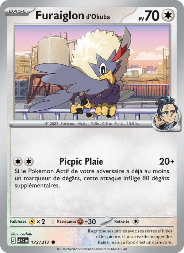 Furaiglon d'Okuba 173 — Héros Transcendants (French Pokémon TCG card)