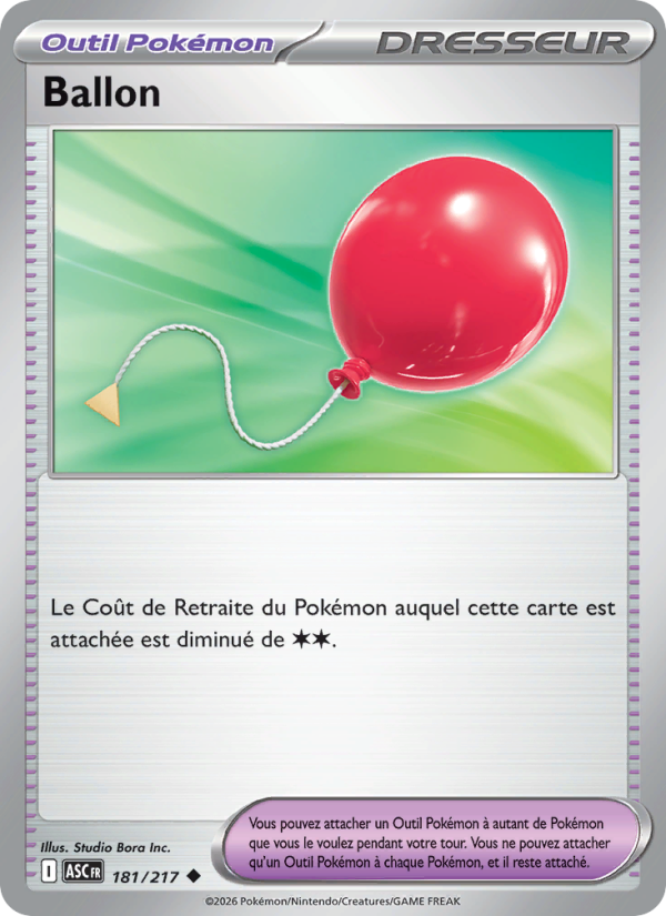 Ballon 181 — Héros Transcendants (French Pokémon TCG card)
