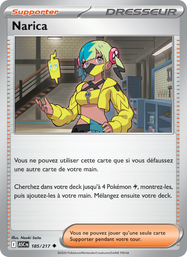 Narica 185 — Héros Transcendants (French Pokémon TCG card)