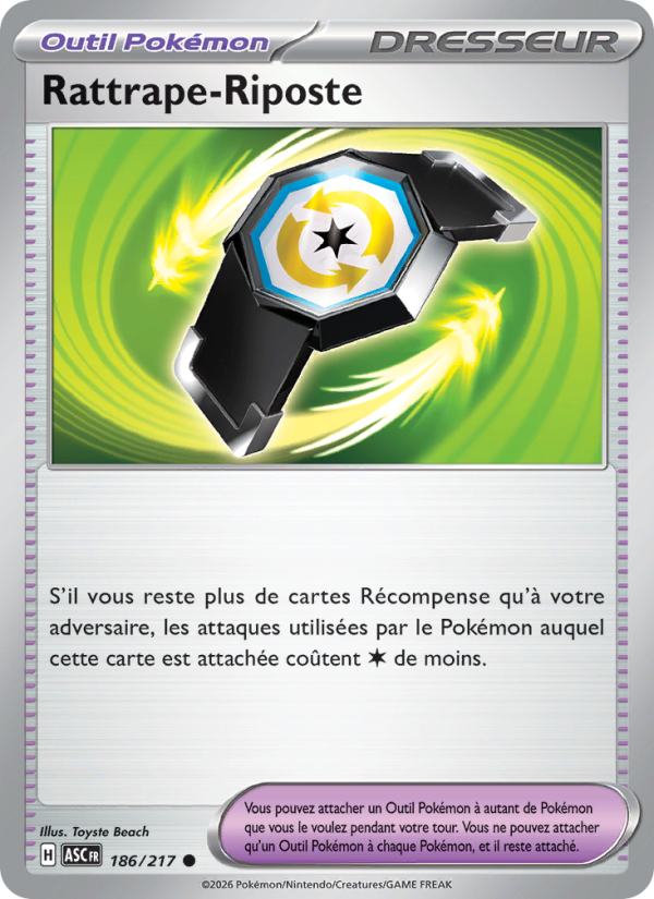 Rattrape-Riposte 186 — Héros Transcendants (French Pokémon TCG card)