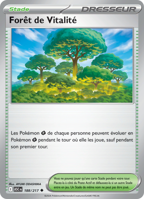 Forêt de Vitalité 188 — Héros Transcendants (French Pokémon TCG card)