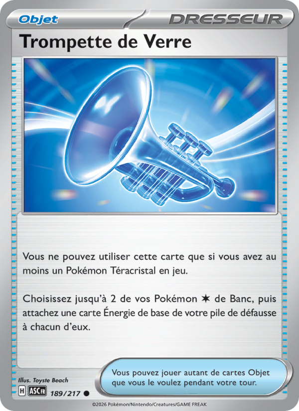 Trompette de Verre 189 — Héros Transcendants (French Pokémon TCG card)