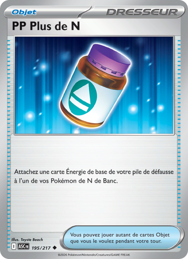 PP Plus de N 195 — Héros Transcendants (French Pokémon TCG card)