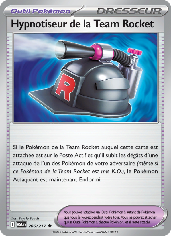 Hypnotiseur de la Team Rocket 206 — Héros Transcendants (French Pokémon TCG card)