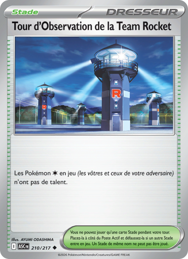 Tour d'Observation de la Team Rocket 210 — Héros Transcendants (French Pokémon TCG card)