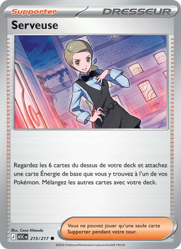 Serveuse 215 — Héros Transcendants (French Pokémon TCG card)