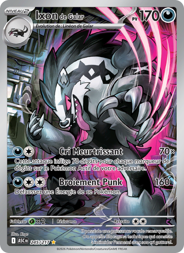 Ixon de Galar 245 — Héros Transcendants (French Pokémon TCG card)
