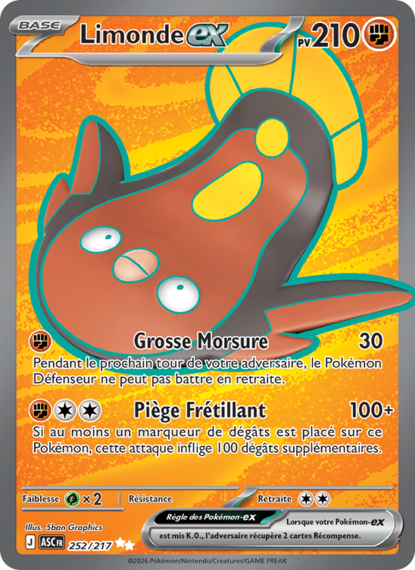 Limonde-ex 252 — Héros Transcendants (French Pokémon TCG card)